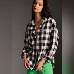 Anthropologie Bennet Buttondown Shirt by Maeve in Buffalo Check